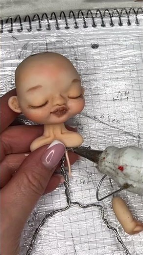 How to make Polymer Clay Doll #shorts