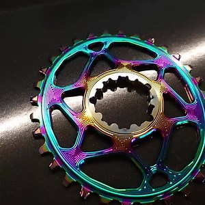 8.2M views · 3.6K reactions | The Holy Grail of chainrings is here. Meet PVD Rainbow OVAL rings for Sram and Shimano DM. Every ring is unique. Get yours now. | absoluteBLACK | Facebook