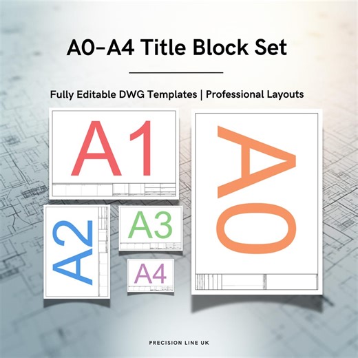 Autocad ISO A0-A4 Title Block Template Pack - Editable DWG Layouts (digital Download) - Etsy UK