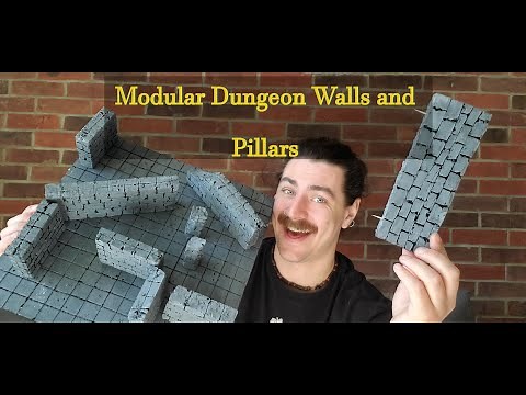 How to Make Modular Dungeon Walls and Pillars for Quick D&D Encounter and Dungeon Setups