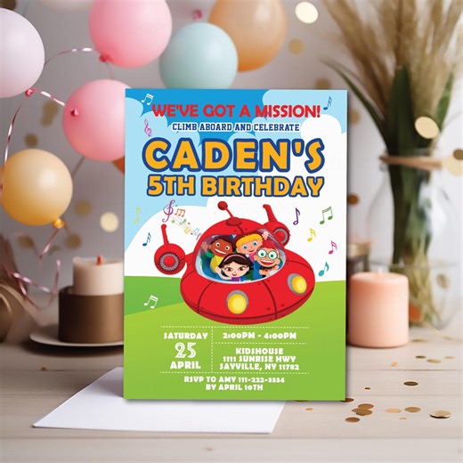 Digital Little Einsteins Birthday Invitation, Any Age, Personalized for You - Etsy