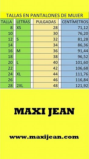 Sizes in women's pants from 8 to 18