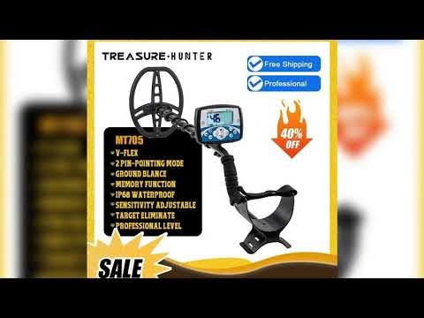 A must-have product! Treasure Hunter MT705 Professional V-Flex Underground Metal Detector Scanner