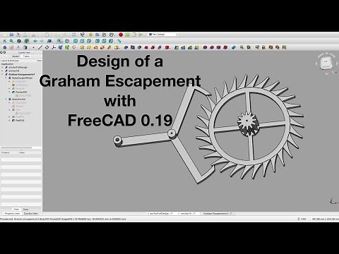How to design a 3D printed Graham escapement with FreeCAD 0.19