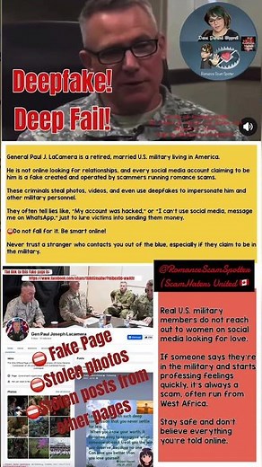 WARNING: IMPOSTER ACCOUNTS USING GENERAL PAUL J. LACAMERA’S IDENTITY