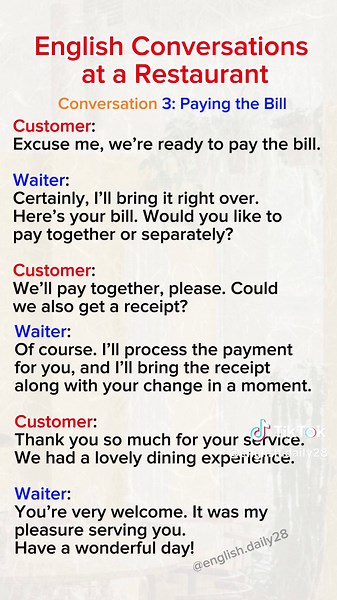 Learn English: Conversations at a Restaurant