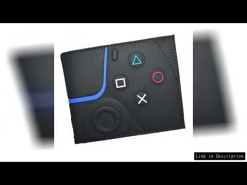 7 Color Game Controller Design Wallet PVC Short Purse with Zipper Coin Pocket for Game Cosplay