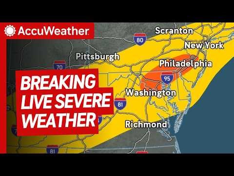 LIVE: Severe Weather / Tornado Coverage With Storm Chasers - Washington DC, Philadelphia May 20