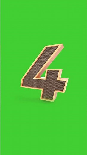 3D Numbers Countdown with Voice Over | GREEN SCREEN
