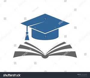 Vector Graduation Hat Book School Sign Stock Vector (Royalty Free) 1201297639 | Shutterstock