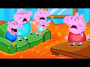 Peppa Family ESCAPE Rising Lava! (Roblox)