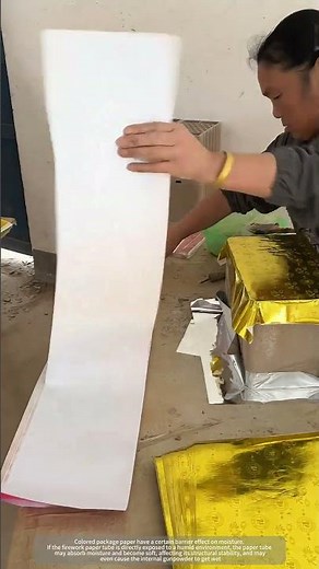 Process Of Using Coloured Paper To Wrap Fireworks !
