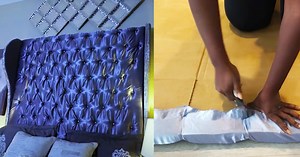 How To Use Empty Boxes To Make A Wingback Headboard