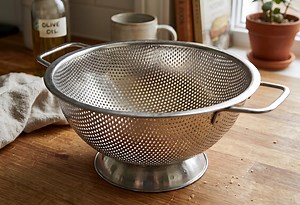 Stainless Steel Colander and Strainer With Base, for Pasta, Noodles, Vegetables & Fruits - Etsy