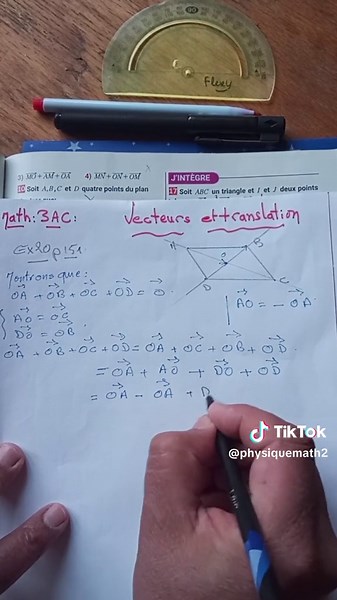 Mathématiques : Vecteurs et Translation au 3AC