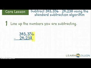 Subtracting Using the Standard Sub. Algorithm (M.4.NBT.4.E)