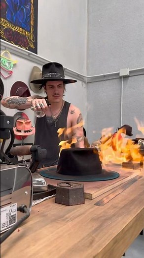 “TURQUOISE FLAMES” Custom hat, design and creation process.