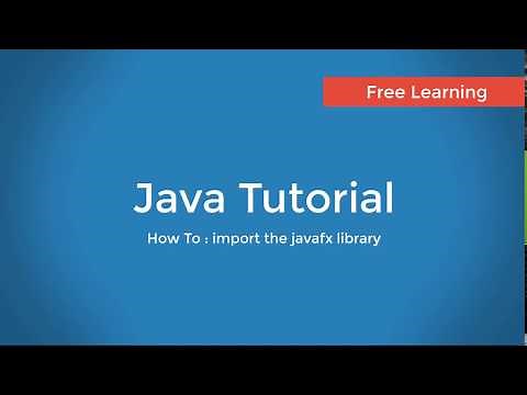 How To : import the javafx library
