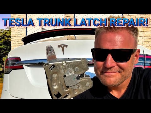 Tesla Model X Trunk Latch & Cinch Motor Replacement: HOW TO | DIY