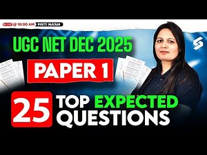 UGC NET Paper 1 Preparation | UGC NET Paper 1 Expected Questions By Priti Mam | UGC NET Paper 1