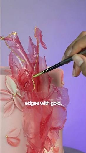 How to use rice paper on cake 🍰