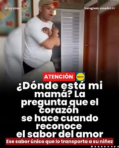 #PAL MUNDO ¿DÓNDE ESTÁ MI MAMÁ ? La pregunta que el corazón se hace cuando reconoce el sabor del amor 🚨. Un video que inició como una simple broma terminó conmoviendo a miles de usuarios en redes sociales. En las imágenes, un hombre prueba un plato y, al reconocer de inmediato ese sabor familiar, es transportado a su infancia. Entre la emoción y la sorpresa, pronuncia una frase que tocó corazones: “¿DÓNDE ESTÁ MI MAMÁ ?”. El momento culmina con un abrazo cargado de sentimiento, transformando el