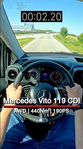 2026 Mercedes Vito 119 CDI 4x4 | 190PS | 0-100 km/h Acceleration