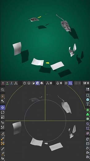 Cyclone of Paper | Looping Motion Design #3danimation #shorts