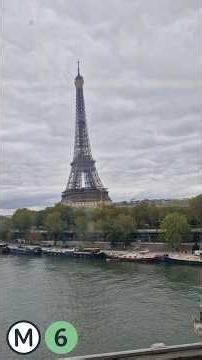 [Métro ligne 6 RATP] Trajet en MP73 avec la vue du Tour Eiffel 🗼 + Départ de la rame #shortvideo