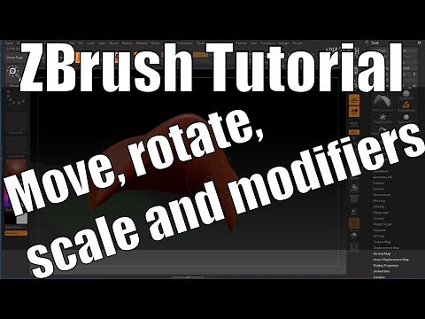 ZBrush Tutorial | Zbrush for Beginners | Move, rotate,scale and modifiers