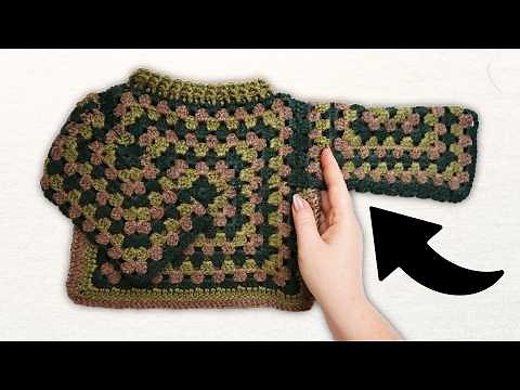 Easy Crochet Baby Sweater: Granny Square Pattern for Beginners (18-24 months)