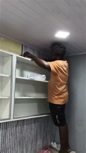 full wall PVC lower computer table plywood work showcase Photoshop work anaimalai