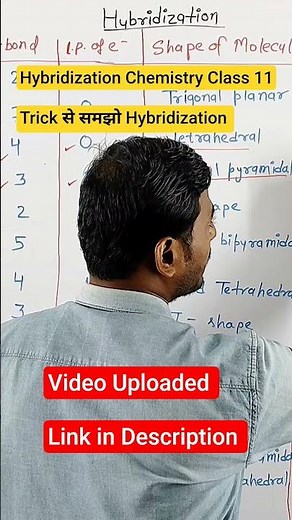 Hybridization Chemistry Class 11 | Trick से समझो Hybridization #shorts #hybridisation