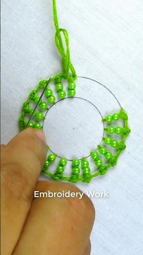 🌿🔥Amazing circle stitch hand embroidery tutorial🌿🔥