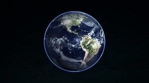 Planet Earth in Space on Galaxy Background Stock Video - Video of galaxy, look: 65530751