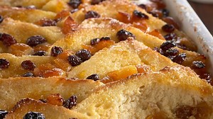 Apricot Bread & Butter Pudding with Custard | AFH Recipe