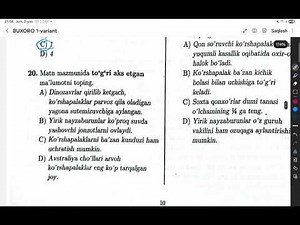 Ms test tahlili. Umid Shukurov. 1-variant 18-27- savollar