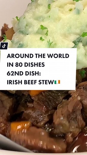 AROUND THE WORLD IN 80 DISHES: 62ND DISH (IRELAND) Irish Beef Stew🇮🇪 #TikTokCookBook #chefmarky #AroundTheWorldin80Dishes