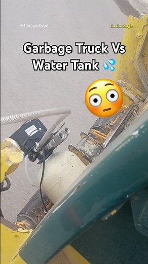 Garbage Truck Crushing a Full Water Tank
