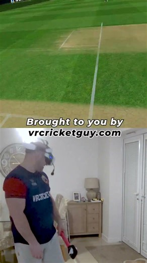 Hitting the cricket ball over extra cover for four runs. #cricket #vrgaming #vrgamingcommunity