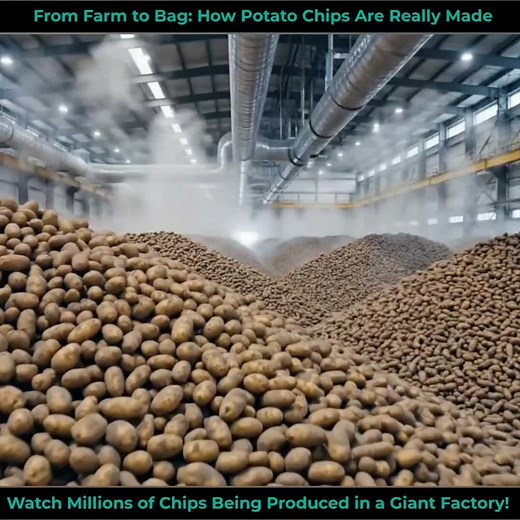 How Potato Chips Are Made in a Mega Factory