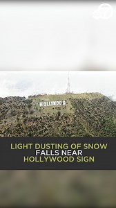 194K views · 5K reactions | Snowy Hollywood sign: This is certainly a sight SoCal doesn't see often! AIR7 HD flew over the iconic sign and captured some dense fog hovering above and small chunks of snow along the trail below the sign. 朗❄️ https://abc7.la/3YXwb5w | ABC7 | Facebook