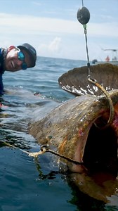 Catch a Fish Bigger than the Boat 😲 #giant #grouper #fish #bait #ocean | BlacktipH