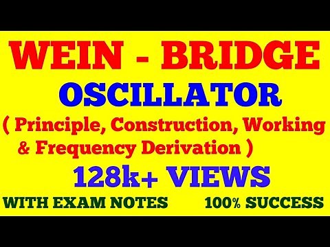 WEIN BRIDGE OSCILLATOR | PRINCIPLE, CONSTRUCTION, WORKING & FREQUENCY DERIVATION | WITH EXAM NOTES |