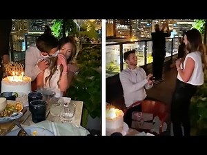 Woman Surprised With Proposal At Her Birthday Dinner (EMOTIONAL REACTION)