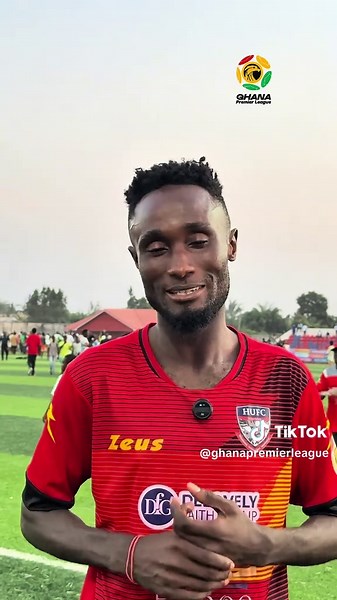 Mand of the Match Francis Odoom reacts after Hohoe United beat Asante Kotoko. #GPL #GPLMW13