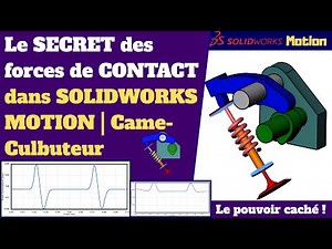 The SECRET des force de CONTACT dans SOLIDWORKS MOTION Came Culbuteur #simulation #solidworksmotion