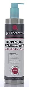 PH Factor 5.5 Retinol Cream for face and body with Ferulic Acid. Anti-Sagging cream Targets Crepey Skin and wrinkles. Anti-Aging Cream with Retinol and Ferulic Acid.16oz bottle (16oz)