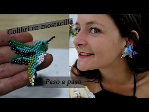 Como hacer colibrí pequeño en mostacilla (paso a paso) Aniara Sanarte