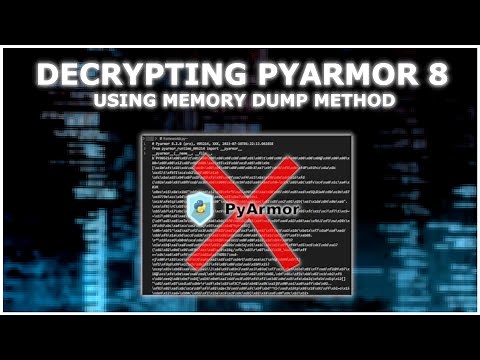 Decrypting PyArmor 8 version using memory dump method | Decrypting pyarmor obfuscated file 2024!